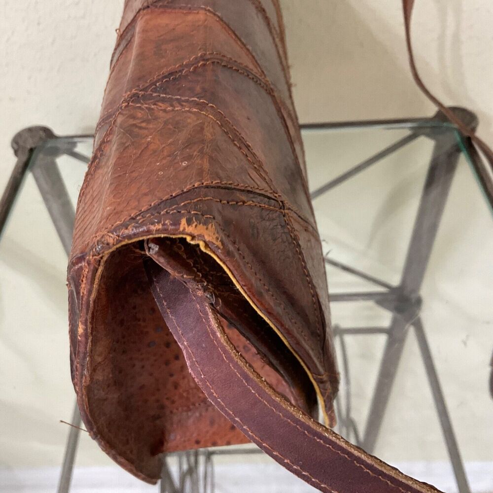 Vintage Patchwork Leather Shoulder/Crossbody Bag … - image 5